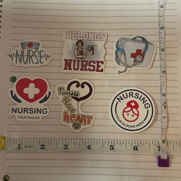Other - Lot of 6 Nurse #11 Vinyl Stickers